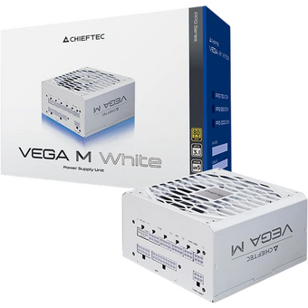  Блок питания Chieftec Vega M White PPG-750-CW (ATX 3.1, 750W, 80 Plus Gold, Active PFC, 135mm fan, Gen5 PCIe, Full Cable Management, белый) Retail 