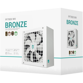  Блок питания Deepcool Gamerstorm PF700X WH (ATX 2.52, 700W, PWM 120mm fan, Active PFC+DC to DC, 80+ Bronze, белый) RET 