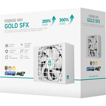  Блок питания Deepcool Gamerstorm PS850G WH (SFX 4.1, ATX 3.1, 850W, Full Cable Management, 92mm fan, Cybenetics Platinum / PPLP Gold) 