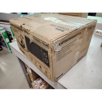  УЦ Микроволновая печь BBK 17MWS-794M/B-M черный (плохая упаковка, вмятина на корпусе, вмятины внутри, лопнуто кольцо) 