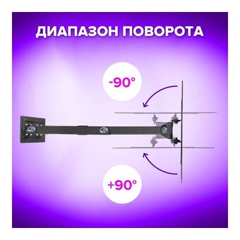  Кронштейн-крепление для ТВ SONNEN 455947 черный 