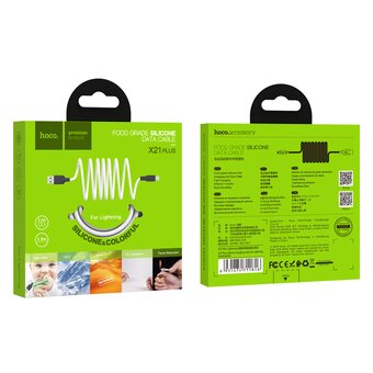  Кабель Hoco X21 Plus IOS 1M Black/White 