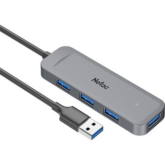  USB-концентратор Netac WF11GYCN USB Hub WF11, USB-A to USB3.0*4 (repl. NT08WF11-30GR) 