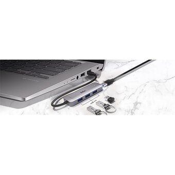  USB-концентратор Netac WF11GYCN USB Hub WF11, USB-A to USB3.0*4 (repl. NT08WF11-30GR) 