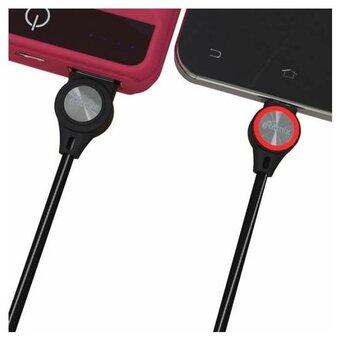  Дата-кабель Ritmix RCC-419 USB - MicroUSB 2А LED подсветка1м тканевая опл черный 