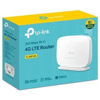  Роутер беспроводной TP-Link TL-MR105 N300 10/100BASE-TX/4G cat. 4 белый 