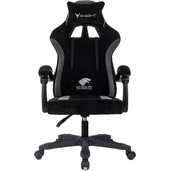  Кресло Knight Wolf серый/черный крестов. пластик 