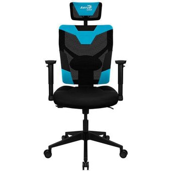  Кресло Aerocool Guardian черный/голубой сиденье черный экокожа/сетка с подголов. крестов. нейлон 