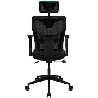  Кресло Aerocool Guardian черный/голубой сиденье черный экокожа/сетка с подголов. крестов. нейлон 