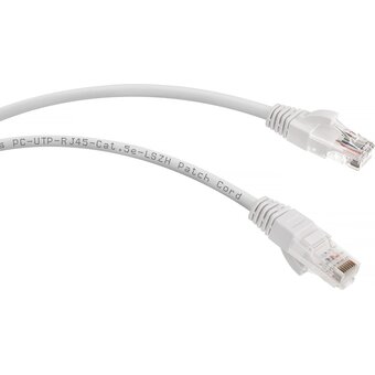  Патч-корд Cabeus PC-UTP-RJ45-Cat.5e-2m-WH-LSZH неэкранированный, белый 