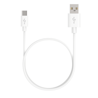 Кабель Maxvi MC-02 plus white USB-A-Type-C, 2A 