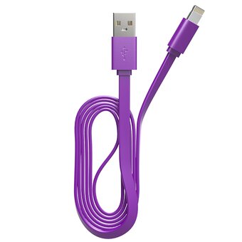  Кабель Maxvi MC-03F purple USB-A-Lightning, 2A 