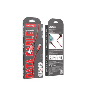  Кабель Smartbuy iK-12-S14rb MicroUSB красный/черн 