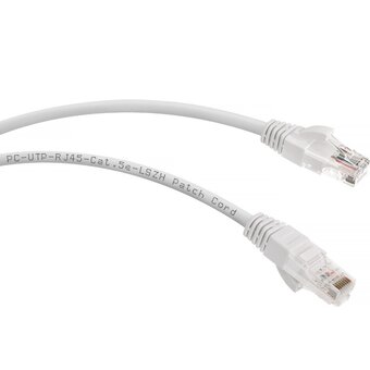  Патч-корд Cabeus PC-UTP-RJ45-Cat.5e-3m-WH-LSZH неэкранированный, белый 