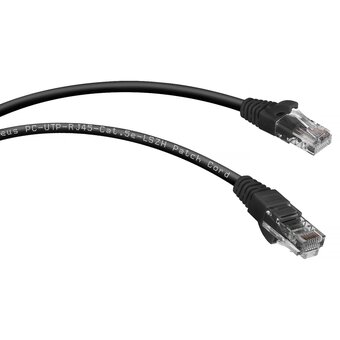  Патч-корд Cabeus PC-UTP-RJ45-Cat.5e-3m-BK неэкранированный, черный 