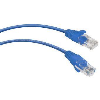  Патч-корд Cabeus PC-UTP-RJ45-Cat.5e-1m-BL неэкранированный, синий 