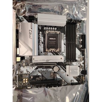  УЦ MB s1700 ASRock B760M Pro RS Intel B760, 4xDDR5-4800МГц, 2xPCI-Ex16, 3xM.2 (плохая упаковка, восстановление работоспособности ножек на сокете) 