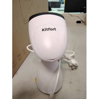  УЦ Отпариватель ручной Kitfort КТ-9143 белый/черный (плохая упаковка, б/у, замена помпы) 