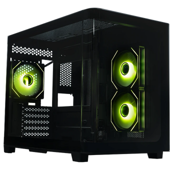  Корпус XASTRA QR500M 3ARGB C10-UC (QR500M-3FM12A-C10-UC) Black mATX/Aquarium/ 2 Curve Glass/3x120mm ARGB PWM FM fans/ Argb+PWM HUB 10port /Type-C 