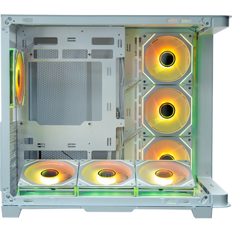  Корпус XASTRA QR600 7ARGB C10-UC (QR600-7FM12A-C10-UC-L-WH) White ATX/Aquarium/Curve Glass/Led Strip/ 7x120mm ARGB PWM FM fans/ Argb+PWM HUB 10port 