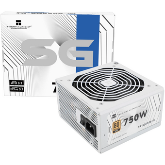  Блок питания Thermalright TR-SG 750S-W, 750W 80+ Gold (ATX, 3.1, PCIe 5.1, Non-modular, 1x24(20+4)pin, 1xCPU 8(4+4)pin, 2xPCIe*2 8(6+2)pin) 