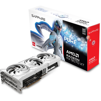  Видеокарта Sapphire RX9070XT Pure OC 16GB (11348-02-20G) GDDR6 256bit 2xDP 2xHDMI 3Fan RTL 