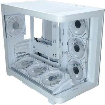  Корпус XASTRA QR600 7ARGB C10-UC (QR600-7FM12A-C10-UC-L-WH) White ATX/Aquarium/Curve Glass/Led Strip/ 7x120mm ARGB PWM FM fans/ Argb+PWM HUB 10port 