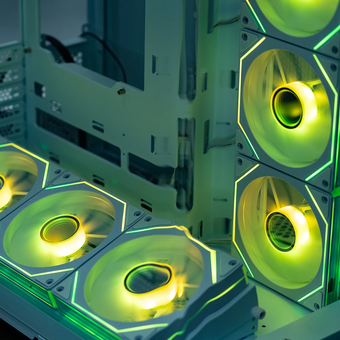  Корпус XASTRA QR600 7ARGB C10-UC (QR600-7FM12A-C10-UC-L-WH) White ATX/Aquarium/Curve Glass/Led Strip/ 7x120mm ARGB PWM FM fans/ Argb+PWM HUB 10port 