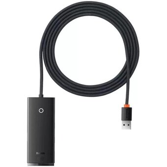  Разветвитель Baseus WKQX030101 USB Lite Series Black 