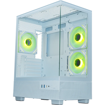  Корпус XASTRA Q400M 3ARGB-C6-UC White (Q400M-3FM12A-C6-UC-WH) mATX/Aquarium/Screewless/ 3x120mm ARGB PWM FM fans/Argb+PWM HUB 6port/ Type-C 