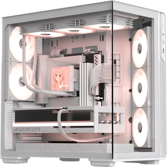  Корпус Formula V Line Crystal Z7 PA White, ATX, Type-C*1, USB3.0*1, Front+Side Glass, Side 3x Performance ARGB, Rear 2x Performance ARGB 