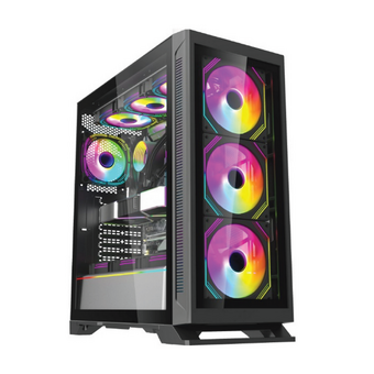  Корпус Forza FZ-G901 EATX Case, black, w/o psu, Tempered glass front panel, 2x3,5", 2x2,5", USB3.0*1+USB3.0 