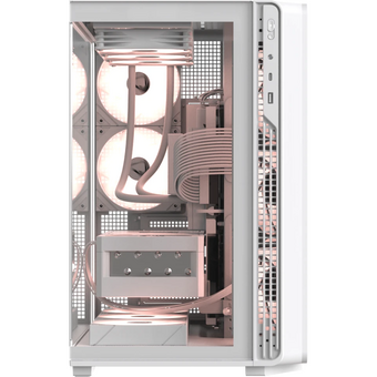  Корпус Formula V Line Crystal Z7 PA White, ATX, Type-C*1, USB3.0*1, Front+Side Glass, Side 3x Performance ARGB, Rear 2x Performance ARGB 