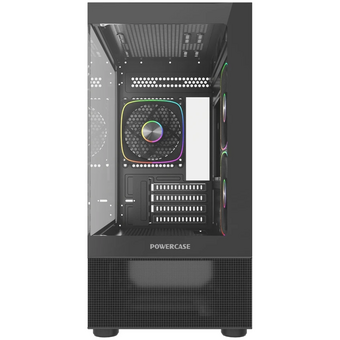  Корпус Powercase Vision Micro M2 ARGB (CVMBM2-A3), Tempered Glass, 3x 120mm ARGB PWM Fan, чёрный, mATX 
