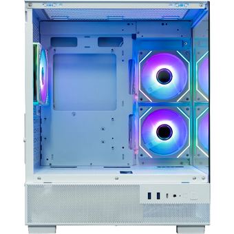  Корпус XASTRA Q400M 3ARGB-C6-UC White (Q400M-3FM12A-C6-UC-WH) mATX/Aquarium/Screewless/ 3x120mm ARGB PWM FM fans/Argb+PWM HUB 6port/ Type-C 