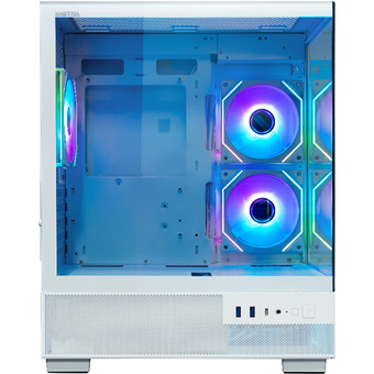  Корпус XASTRA Q400M 3ARGB-C6-UC White (Q400M-3FM12A-C6-UC-WH) mATX/Aquarium/Screewless/ 3x120mm ARGB PWM FM fans/Argb+PWM HUB 6port/ Type-C 