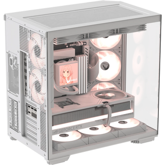  Корпус Formula V Line Crystal Z7 PA White, ATX, Type-C*1, USB3.0*1, Front+Side Glass, Side 3x Performance ARGB, Rear 2x Performance ARGB 
