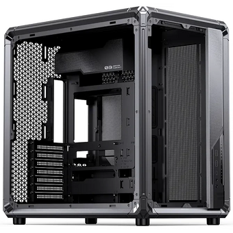  Корпус JONSBO X400 Gray, TG (aquarium), mini-ITX, mATX, ATX, серый 