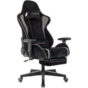  Кресло Zombie Drift/F серый/черный крестов. пластик подст.для ног 