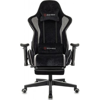  Кресло Zombie Drift/F серый/черный крестов. пластик подст.для ног 