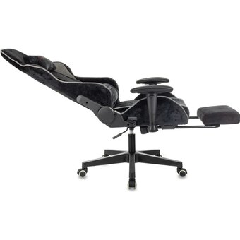  Кресло Zombie Drift/F серый/черный крестов. пластик подст.для ног 