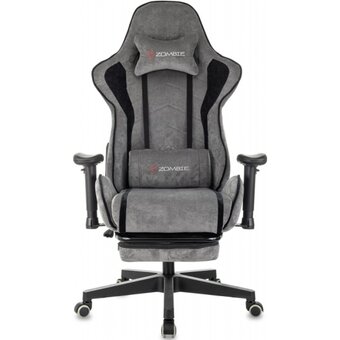 Кресло Zombie Drift/F черный/серый крестов. пластик подст.для ног 