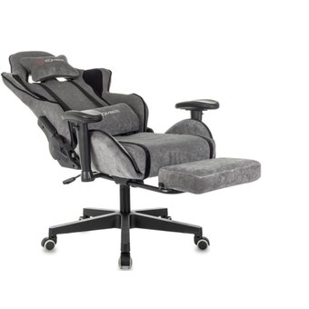  Кресло Zombie Drift/F черный/серый крестов. пластик подст.для ног 