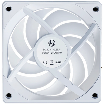  Вентилятор Lian Li Uni Fan CL Wireless 120 Reverse Blade (G99.12RCL1W1W.R0) / 12RCL1W1W White / 120x124x28мм (PWM, ARGB, 2150 об/мин (Max.), 30,8dBa) 