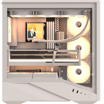  Корпус Formula V Line Air Power G9 Duo PA White, ATX, Type-C*1, USB3.0*2, MESH/Glass Front Panel, Front 3x Performance ARGB, Rear 1x Performance ARGB 