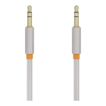  Аудиокабель AUX More choice UK24 3.5mm 2м нейлон White 