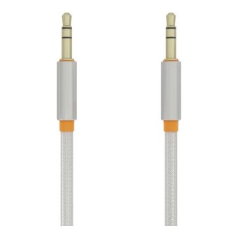  Аудиокабель AUX More choice UK24 3.5mm 1м нейлон White 