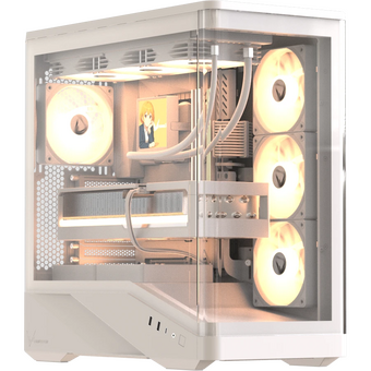  Корпус Formula V Line Crystal U9 PA White, ATX, Type-C*1, USB3.0*2, Curved Glass, Side 3x Performance ARGB, Rear 1x Performance ARGB 