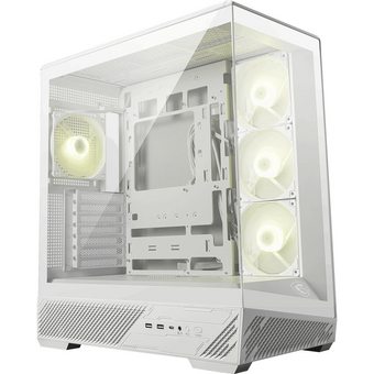  Корпус MSI Mag Pano 130R PZ White (306-7G32W21-HH9) 2xUSB 3.2 Gen 1, 1xUSB 3.2 Gen2 Type-C, 3x120mm ARGB Reverse Blade Fan, 1x120mm ARGB Fan 