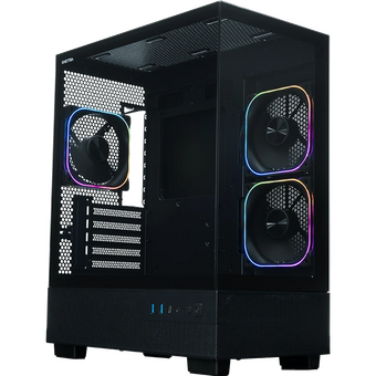  Корпус XASTRA Q400M 3ARGB-FG-C6-UC Black (Q400M-3FG12A-C6-UC) mATX/Aquarium/Screewless/ 3x120mm ARGB PWM FG fans/Argb+PWM HUB 6port/ Type-C 